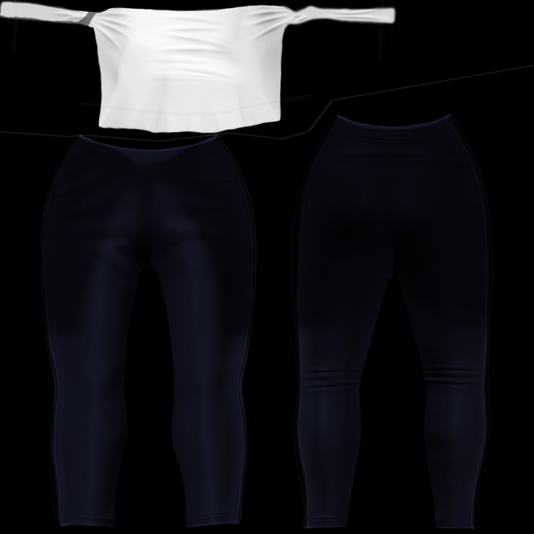 3D Leggings With Wrapped Around Shirt - TurboSquid 1783758