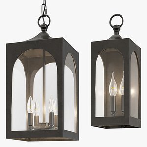 3D Potterybarn Caleb handmade lantern and sconce model