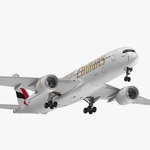 Airbus A350-900 Emirates Air Line Rigged 3D Model