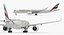 Airbus A350-900 Emirates Air Line Rigged 3D Model