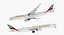 Airbus A350-900 Emirates Air Line Rigged 3D Model