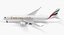 Airbus A350-900 Emirates Air Line Rigged 3D Model