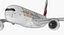 Airbus A350-900 Emirates Air Line Rigged 3D Model