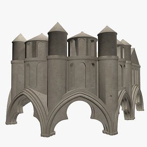 cathedral statues umbrella 3ds