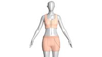 Girls Crop Top With Chain Shorts-Outfit