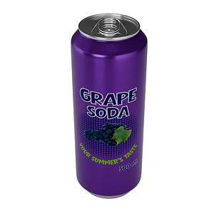 3D Standard Soda Can 500ml model