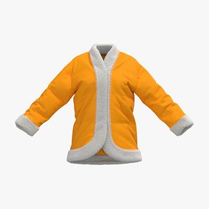 Plush puffer jacket 3D model