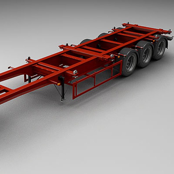 trailer semi-trailer 3d max