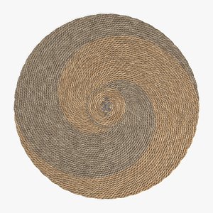 Yvy Round Rug d120cm RendezVousDeco 3D model