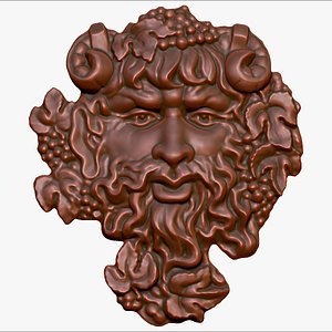 bas-relief the god of wine Bacchus for cnc