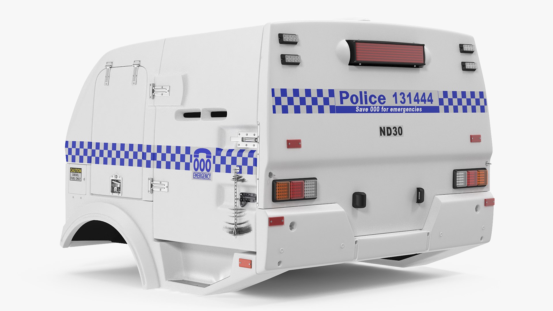 Modern Police Paddy Wagon 3D model preview