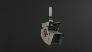 3D Low Poly Sci-fi Monitor model