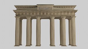 brandeburg door doric temple 3D model