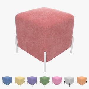Square Cube Poufs Set Ottoman
