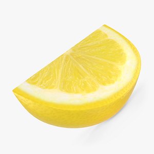 realistic lemon slice 3D