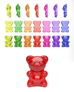 Gummy Bear 3D Model and Scene