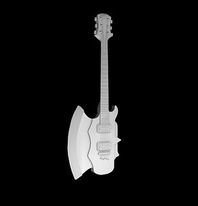 3d model axe guitar