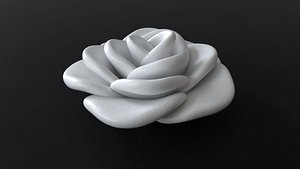 3D decorative rose flower model