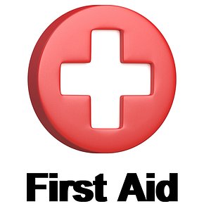 First Aid logo 3D model