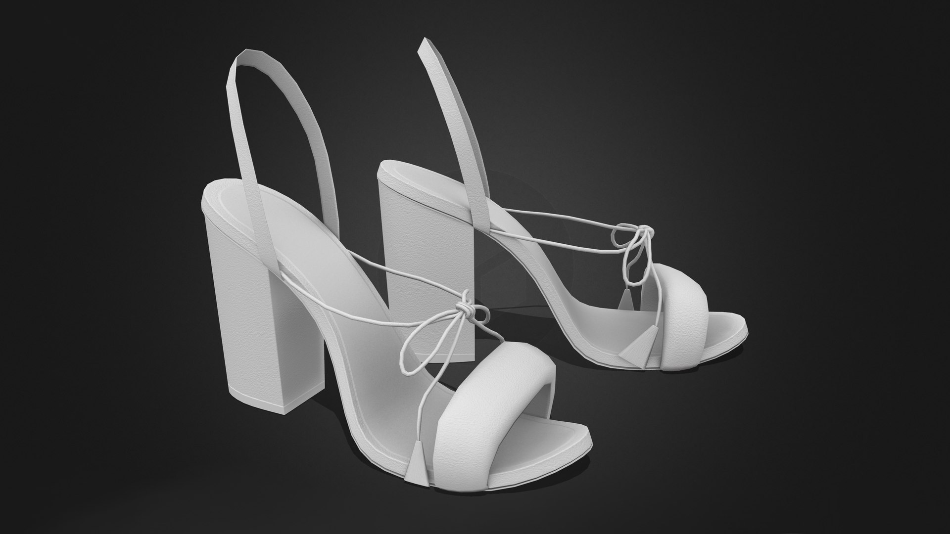 3D Female Black Suede Heels model - TurboSquid 1920301