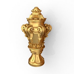 3D Classical urn decorative onlay cnc 3d printing stl 01 model