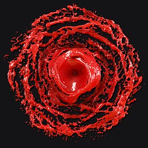 3dsmax liquid radial splash