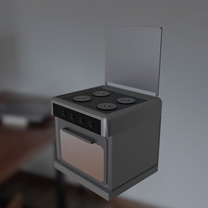 3D Low Poly cooker model
