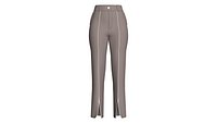 Girls Slits Hem Pants With White Piping