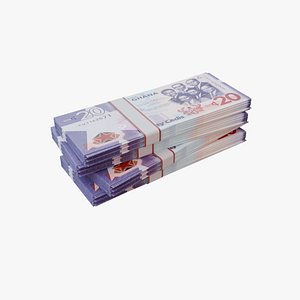 20 Ghanaian Cedi GHS 3D model