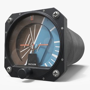 3D Gyroscopic Artificial Horizon Cockpit Gauge