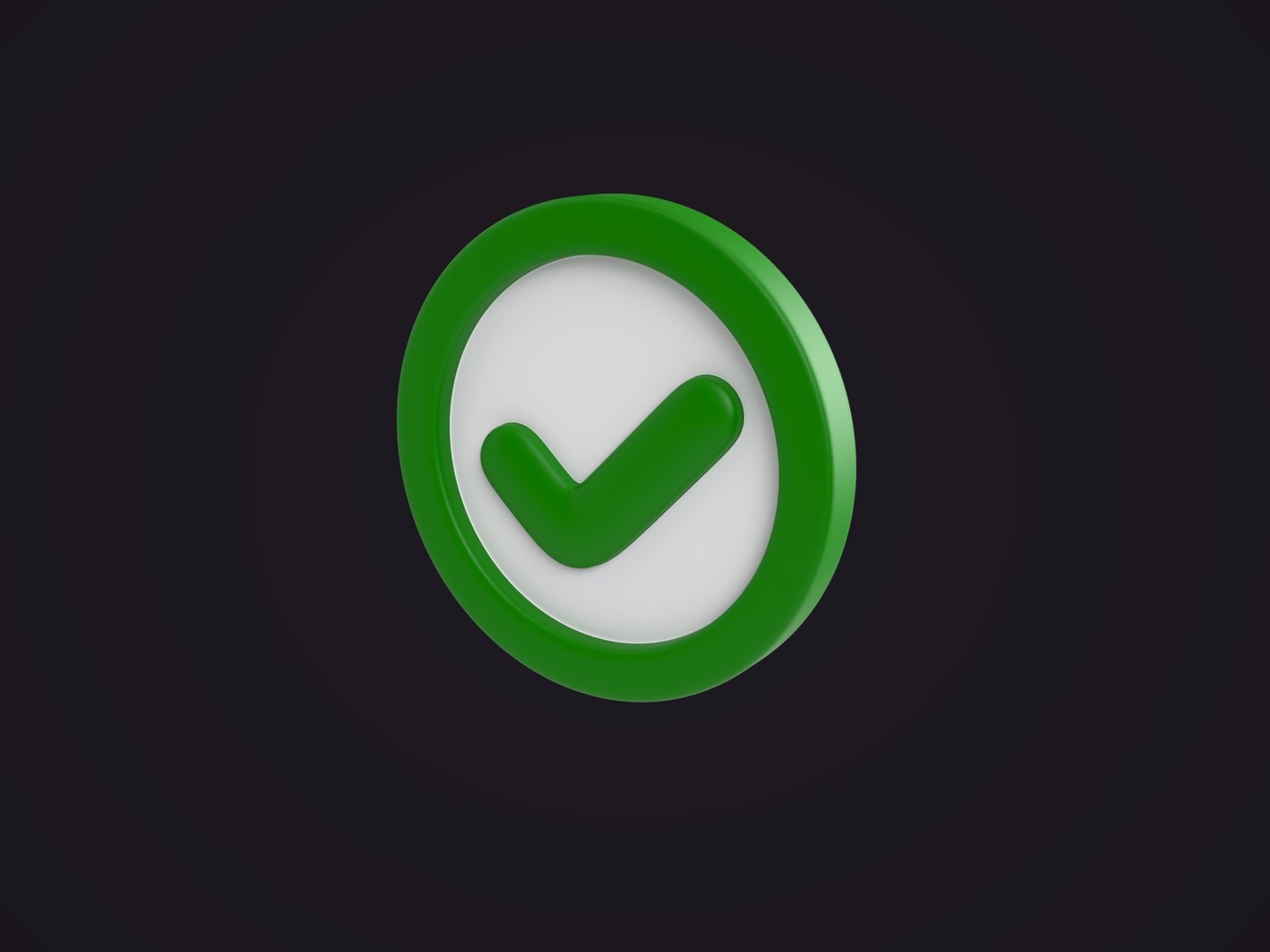 3D 3D Checkmark Icon - TurboSquid 2533266