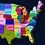 Political USA Map