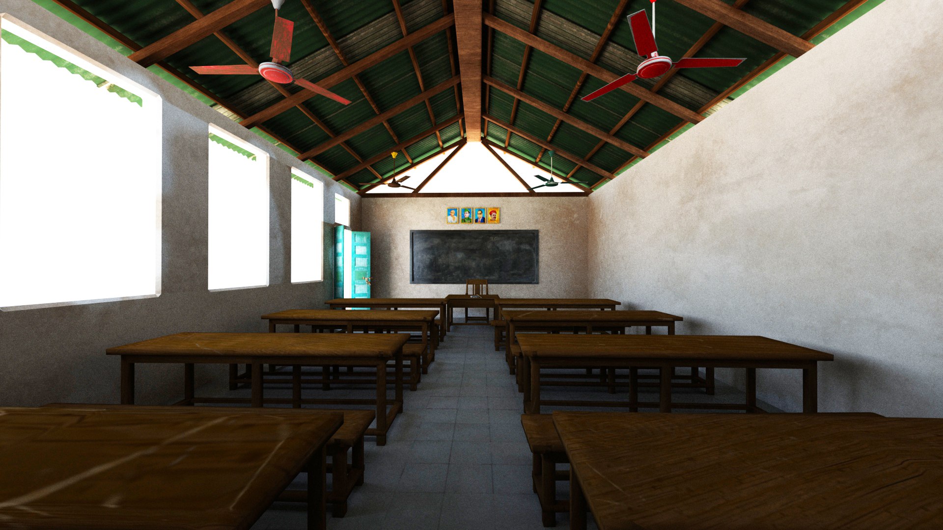 3D school class room interior 3d model model - TurboSquid 1958792