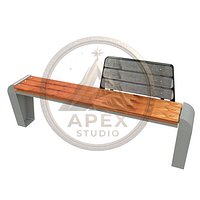 Smart City Laser Cut Metal Bench v7