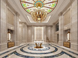 3D The Hotel Lobby 10