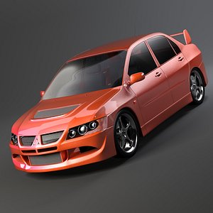 3d mitsubishi car