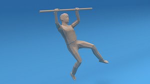 kid hanging bar 3D model