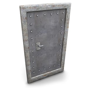 metal door basement 3d max