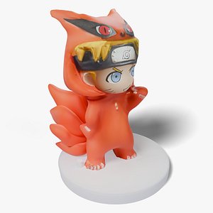 Naruto in Nine-Tailed Fox Costume - Textured 3D Scanned Figurine