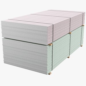 Pallet With Drywall 3D model