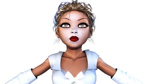 3d stylized woman model