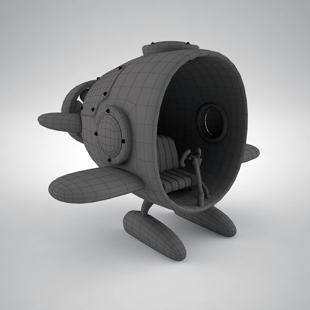 cartoon mini submarine 3d max