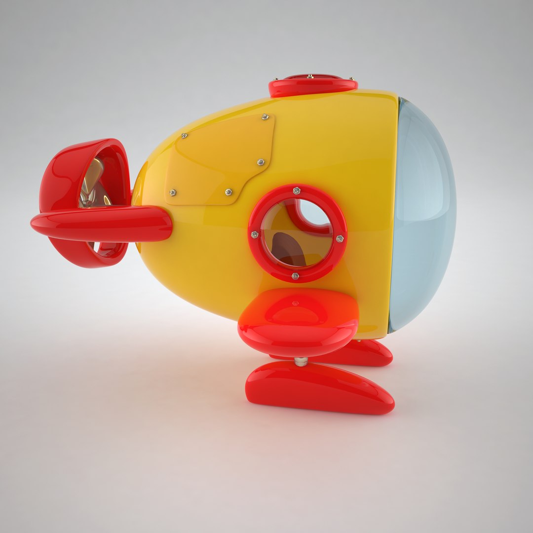 cartoon mini submarine 3d max