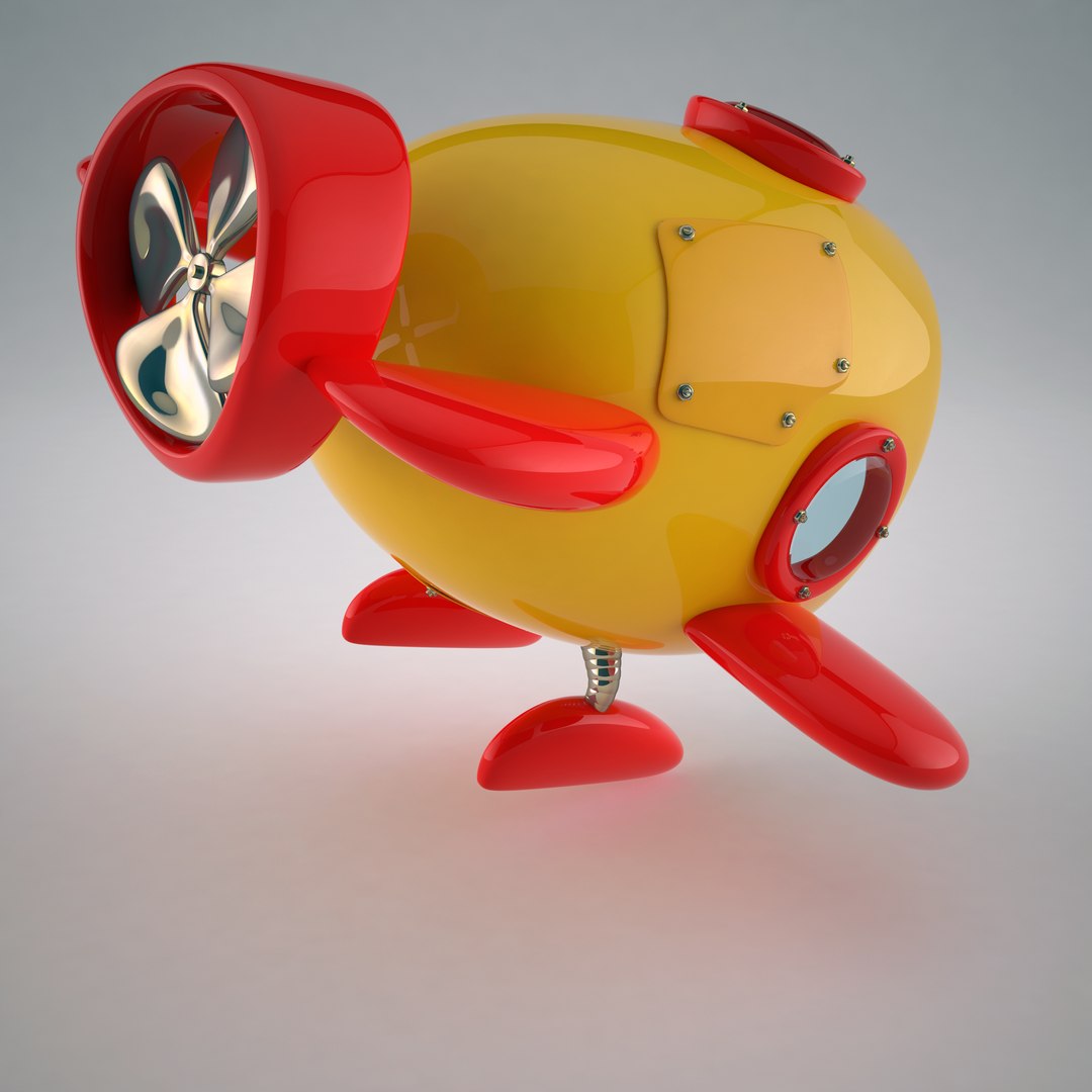 cartoon mini submarine 3d max
