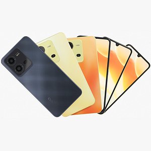 3D model Vivo X80 Lite Black  Gold