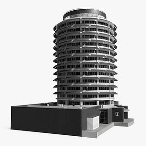 Matte Black Urban Skyscraper