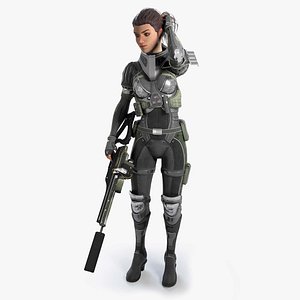 Cyberpunk female character