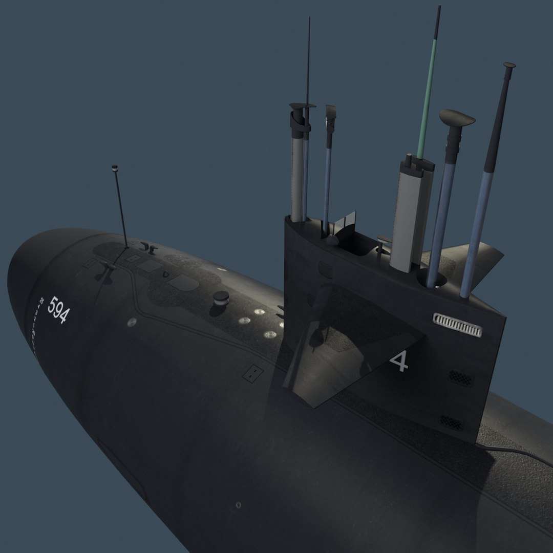 3d model uss permit submarine ship