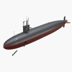 3d model uss permit submarine ship