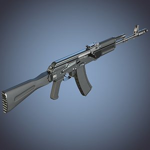 3d kalashnikov ak- assault rifle odel